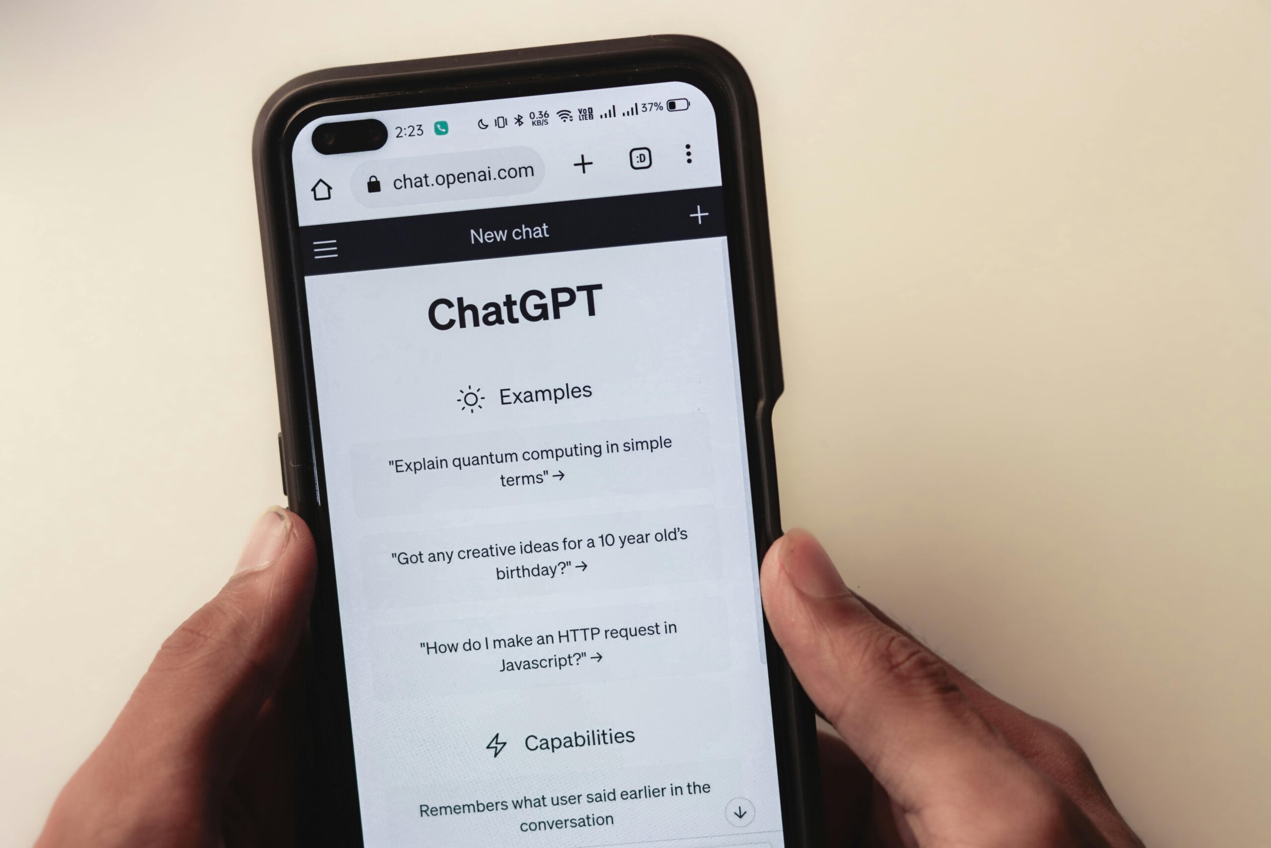 AI chatbot from Open AI